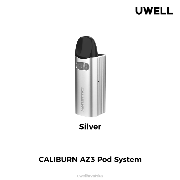 UWELL CALIBURN AZ3 kit (pod sustav) N4TP149 UWELL vape kit srebro