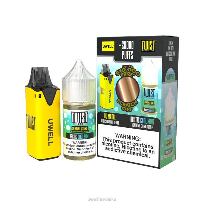UWELL V6 uređaj za jednokratnu upotrebu + sok Daddy\s Vapor 30ml - kolab paket N4TP207 best UWELL flavours clr crvena/flv feijoa ananas guava 48mg
