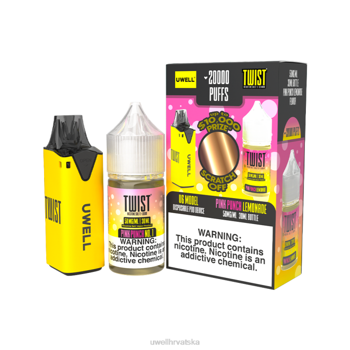 UWELL V6 uređaj za jednokratnu upotrebu + sok Daddy\s Vapor 30ml - kolab paket N4TP207 best UWELL flavours clr crvena/flv feijoa ananas guava 48mg