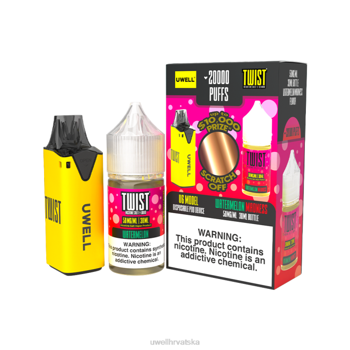 UWELL V6 uređaj za jednokratnu upotrebu + sok Daddy\s Vapor 30ml - kolab paket N4TP207 best UWELL flavours clr crvena/flv feijoa ananas guava 48mg
