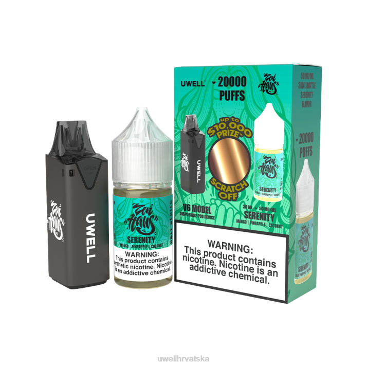 UWELL V6 uređaj za jednokratnu upotrebu + sok Daddy\s Vapor 30ml - kolab paket N4TP207 best UWELL flavours clr crvena/flv feijoa ananas guava 48mg