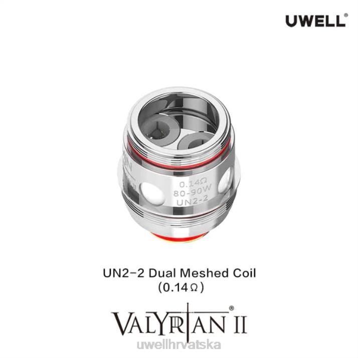 UWELL VALYRIAN 2 zamjenske zavojnice (2 komada) N4TP29 UWELL vape kit un2 dvostruka mreža 014 ohma