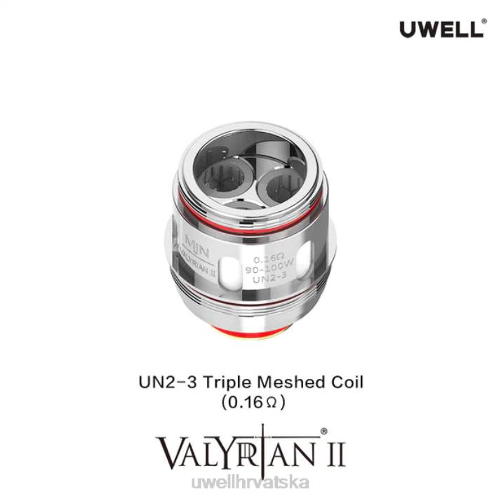 UWELL VALYRIAN 2 zamjenske zavojnice (2 komada) N4TP30 UWELL vape price un2-3 trostruka mreža 016 ohma
