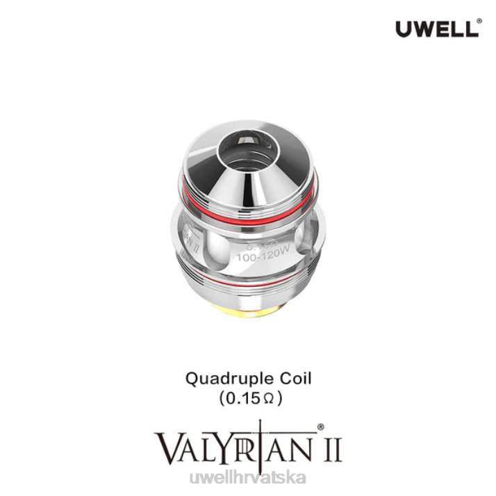 UWELL VALYRIAN 2 zamjenske zavojnice (2 komada) N4TP31 UWELL hrvatska četverostruki 015 ohma