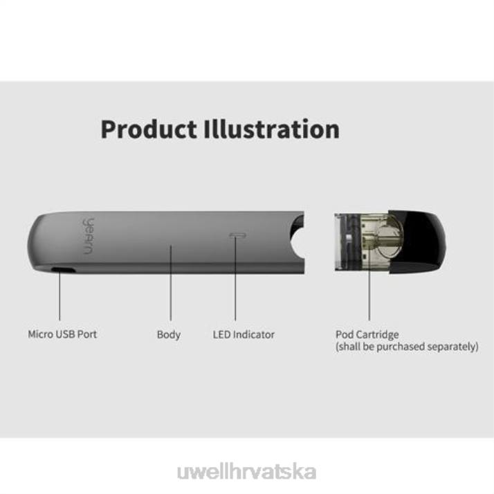 UWELL YEARN pod uređaj (podovi nisu uključeni) N4TP254 UWELL review crno