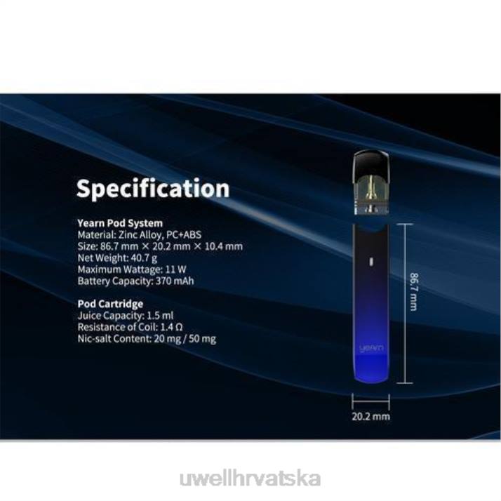 UWELL YEARN pod uređaj (podovi nisu uključeni) N4TP254 UWELL review crno
